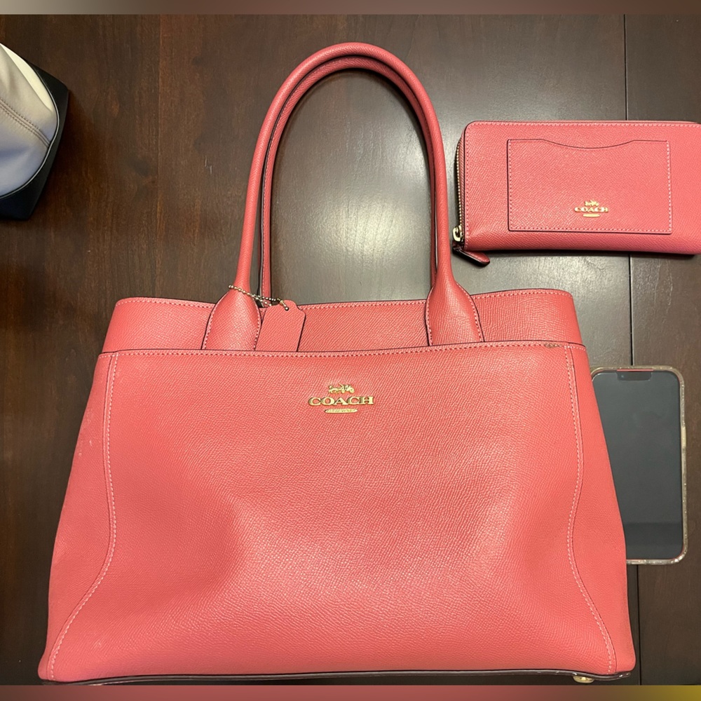 Pink Coach top-handle Satchel